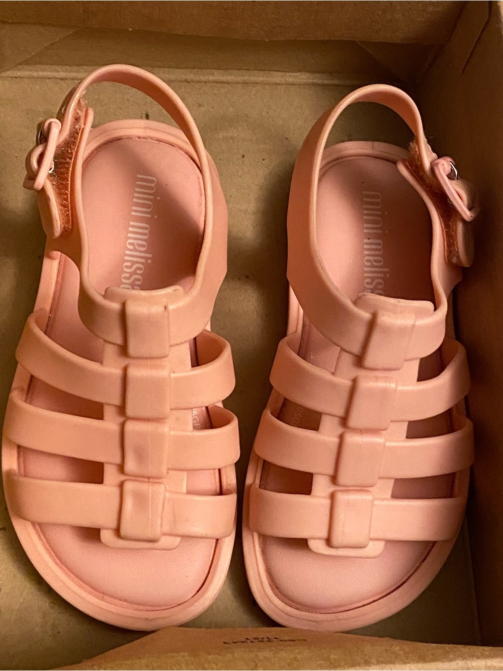 Mini Melissa Coral Pink Jelly Strappy Sandals